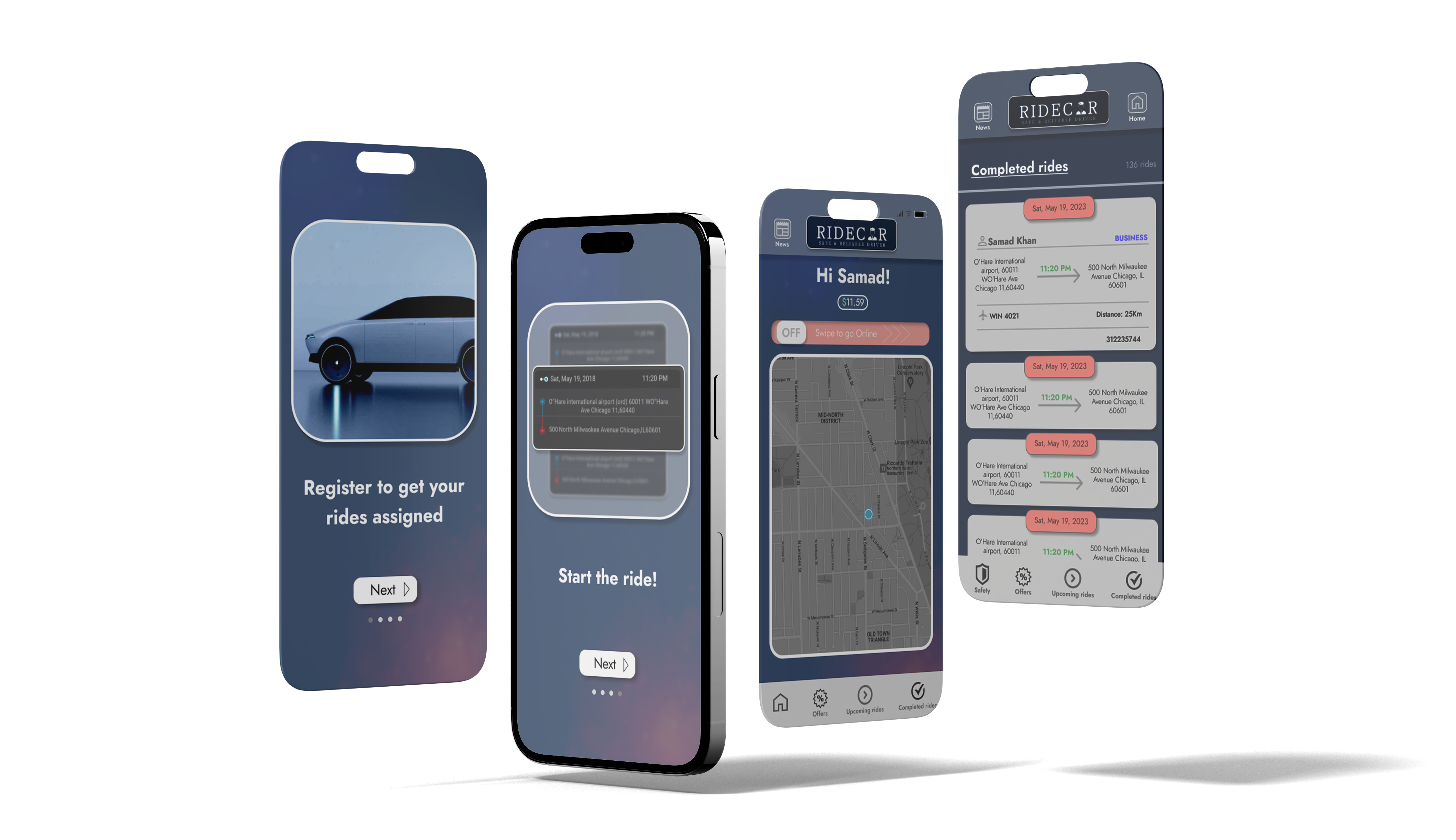RideCar website and app design